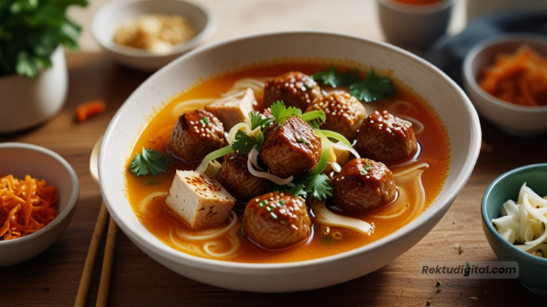 Resep Sup Tofu Bola Daging dan Sayuran, Lezat dan Sehat